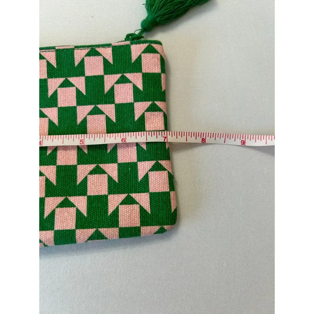 Ipsy‎ Glam Bag 2023 Pink Green Geometric Tassle
